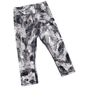 Betsey Johnson Performance Crop Leggings Black White Size Small